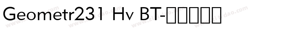 Geometr231 Hv BT字体转换